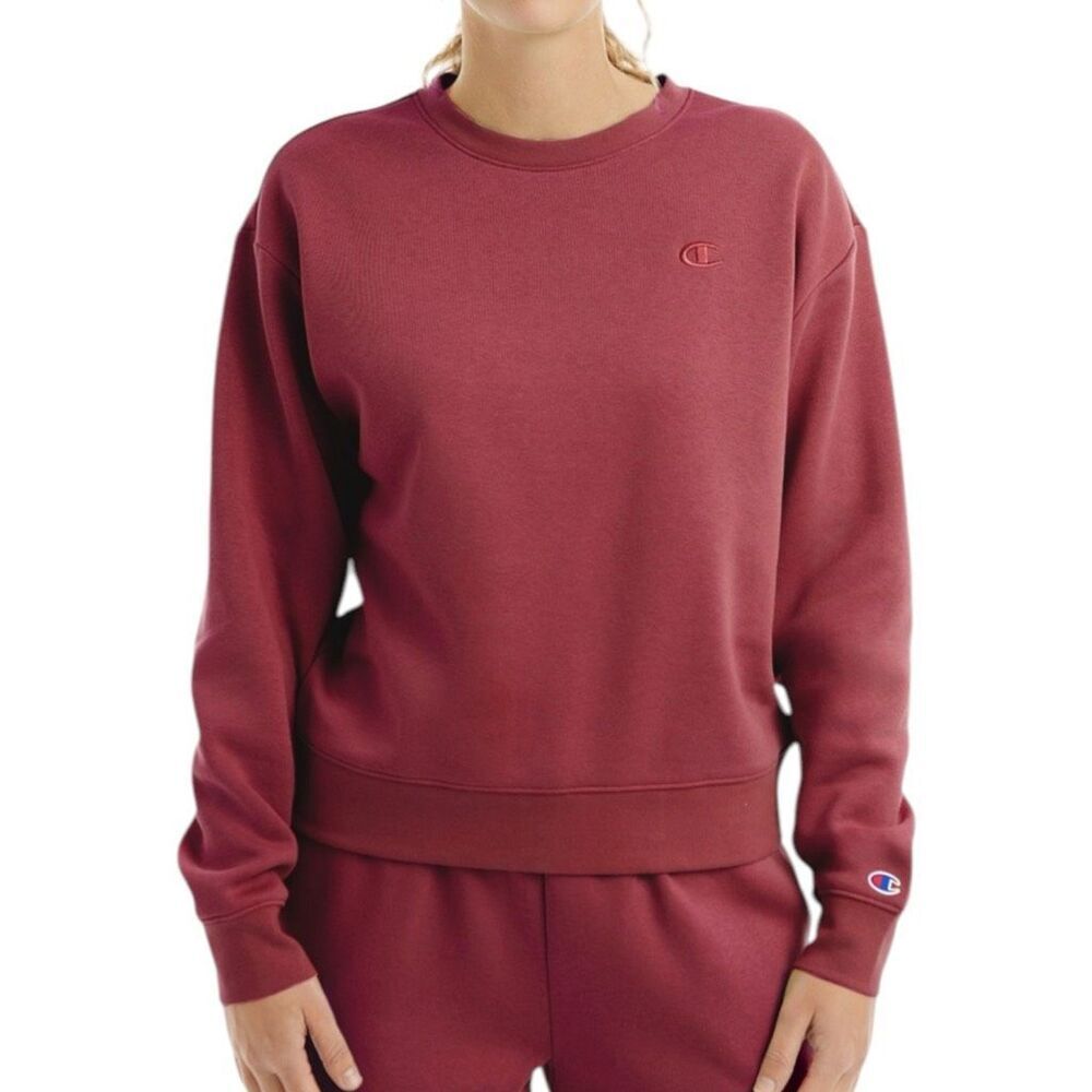 Champion Women's Fleece Sweatshirt Redwood Red Size XXL